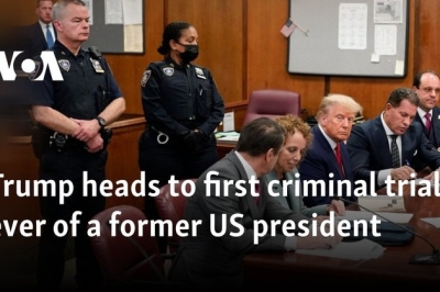 Trump heads to first criminal trial ever of a former US president