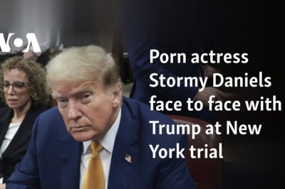 Porn actress Stormy Daniels face to face with Trump at New York trial