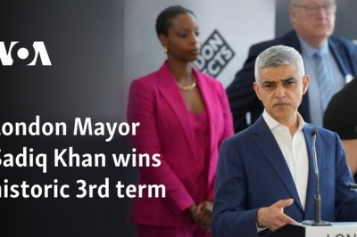 London Mayor Sadiq Khan wins historic 3rd term