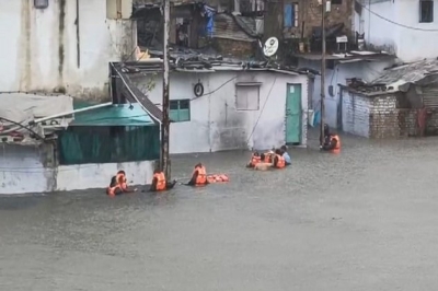 MP: Heavy rain leads to waterlogging in Indore; rescue operations on