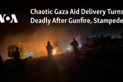 Chaotic Gaza Aid Delivery Turns Deadly After Gunfire, Stampede