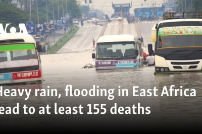 Heavy rain, flooding in East Africa lead to at least 155 deaths